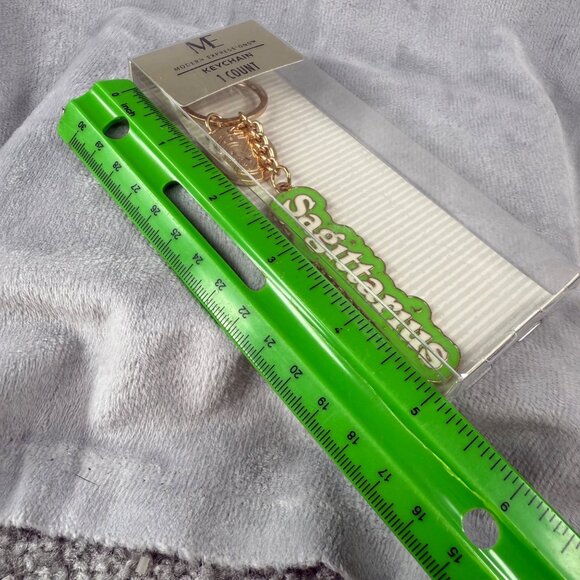 Sagittarius Zodiac Sign Keychain By Modern Expressions Green Gold Colors - Picture 5 of 16